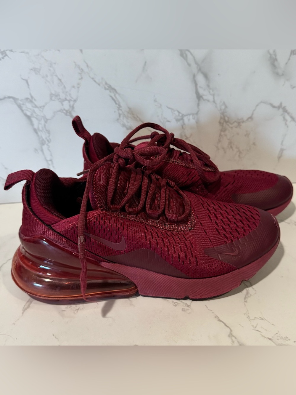 Nike Air Max 270 Burgundy Running Shoes Women’s Size 6.5 AH8050-103